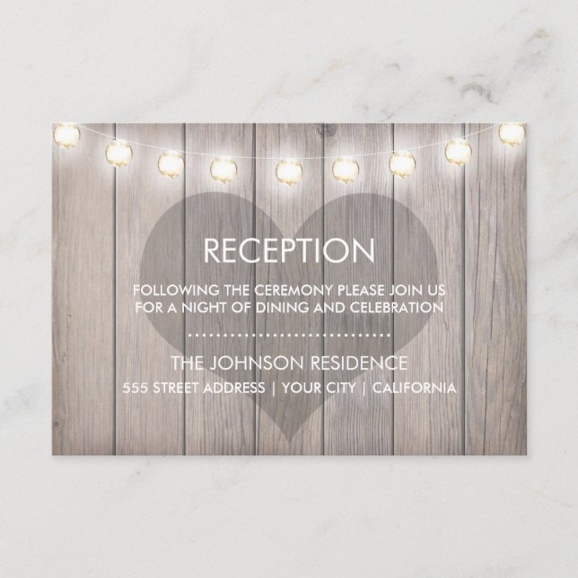 Informações Cartão de Recepção Coração Manchado (Frente)