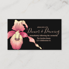 Informações Cartão de Recepção da Orquídea Pink Lady Slipper
