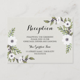 Informações Cartão de recepção de Anêmonas Pintadas