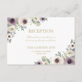 Informações Cartão de Recepção de Buquê de Anêmona