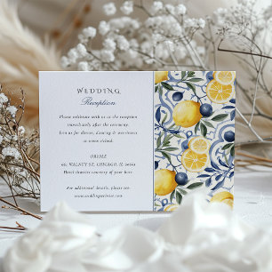 Informações Cartão de Recepção de Casamento Citrus Bliss & Blu