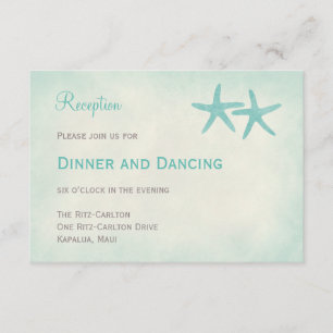 Informações Cartão de Recepção de Casamento com Estrela-do-Mar
