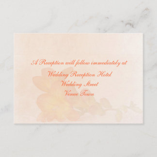 Informações Cartão de Recepção de Casamento com Flor de Freesi