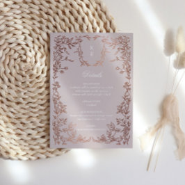 Informações Cartão de Recepção de Casamento com Monograma de B