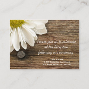 Informações Cartão de Recepção de Casamento Country Daisy e Ba