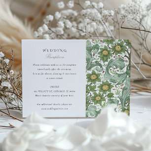 Informações Cartão de Recepção de Casamento de Botânica Vintag