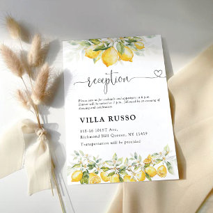 Informações Cartão de Recepção de casamento de Citros Verde-Li