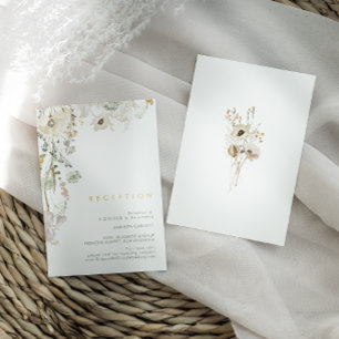 Informações Cartão de Recepção de casamento de flor selvage