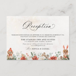 Informações Cartão de Recepção de Casamento de Inverno