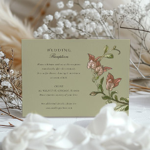 Informações Cartão de Recepção de casamento de Papagaio Elegân