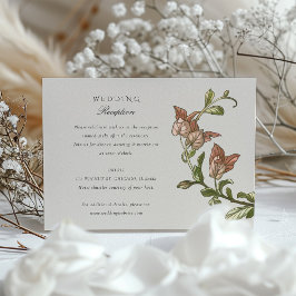 Informações Cartão de Recepção de casamento de Papagaio Elegân