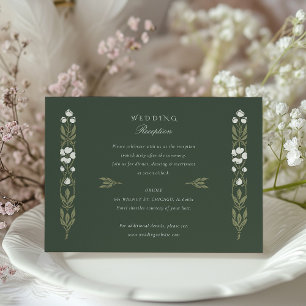 Informações Cartão de Recepção de Casamento Elegância Art Nouv