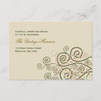 Informações Cartão de Recepção de Casamento Elegante Boho com