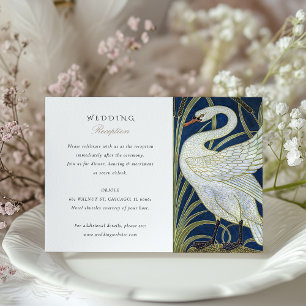 Informações Cartão de Recepção de Casamento Inspirado em Cisne