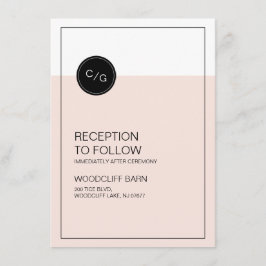 Informações Cartão de recepção de casamento moderno com cor ed