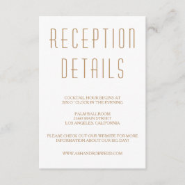 Informações Cartão de recepção de casamento moderno Huxley