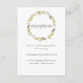 Informações Cartão de Recepção de Casamento na Floresta