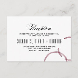Informações Cartão de Recepção de Casamento na Vinícola Wine S