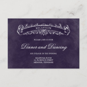 Informações Cartão de Recepção de Casamento Rústico Chic - Rox