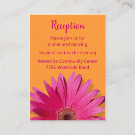 Informações Cartão de Recepção de Gerbera Laranja e Rosa