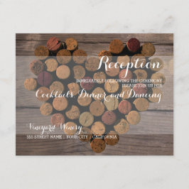 Informações Cartão de Recepção de Rolha de Vinho Rústico