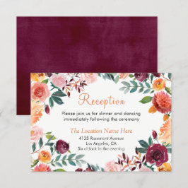 Informações Cartão de Recepção do Jardim Botânico de Laranja M