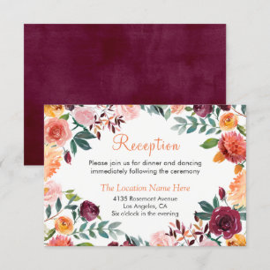 Informações Cartão de Recepção do Jardim Botânico de Laranja M