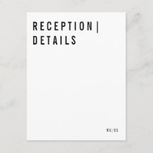 Cartão de Recepção Moderno