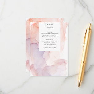 Informações Cartão de Recepção Moderno Transparente Elegante D