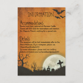 Informações Cartão de refúgio de Halloween para casamento em l