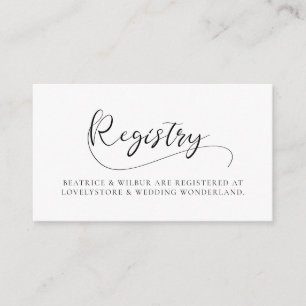 Informações Cartão de registro de casamento com caligrafia rom