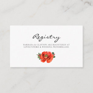 Informações Cartão de registro de casamento de cor aquosa de p