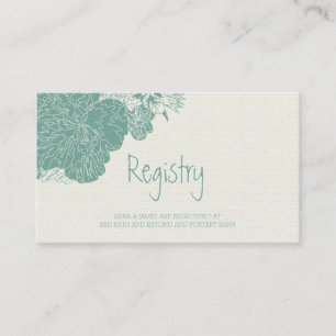 Informações Cartão de Registro de Casamento Floral Desenhado S