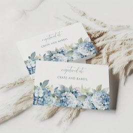 Informações Cartão de Registro de Casamento Hydrangea Azulada