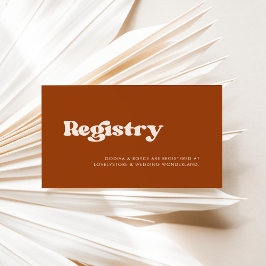 Informações cartão de registro de casamento laranja queimado p