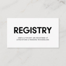Informações Cartão de registro de casamento minimalista modern