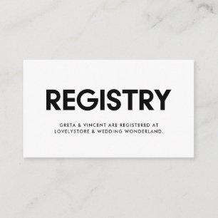 Informações Cartão de registro de casamento minimalista modern