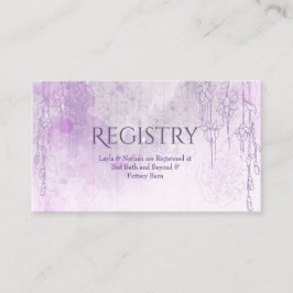 Informações Cartão de Registro de Casamento Roxo