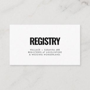 Informações Cartão de registro de casamento simples e minimali