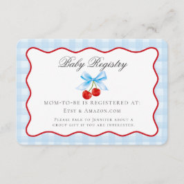 Informações Cartão de Registro de Presentes Cherry Sweet Blue