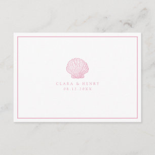 Informações Cartão de Resposta Blush Pink Seashell QR Code