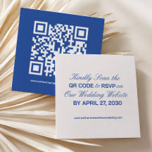Cartão de Resposta de Casamento Azul Marinho da Ma