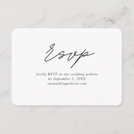 Informações Cartão de Resposta de Casamento Clássico Mínimo