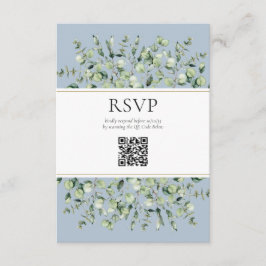 Informações Cartão de Resposta de Casamento Código QR Eucalipt