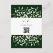 Cartão de Resposta de Casamento com Código QR de E