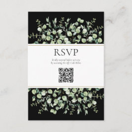 Informações Cartão de Resposta de Casamento com Código QR de E