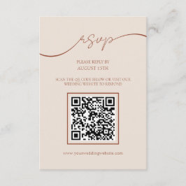 Informações Cartão de Resposta de Casamento com Código QR em S