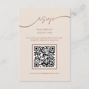 Informações Cartão de Resposta de Casamento com Código QR em S