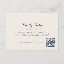 Informações Cartão de Resposta de Casamento com Código QR Mono