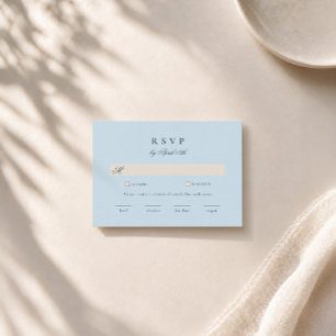 Informações Cartão de Resposta de Casamento de Inverno Azul Ge